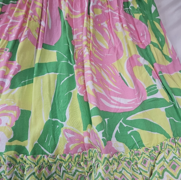Lily Pulitzer For Target Fan Dance Maxi Dress With Ruffle Toddler Size 2T - Picture 8 of 8